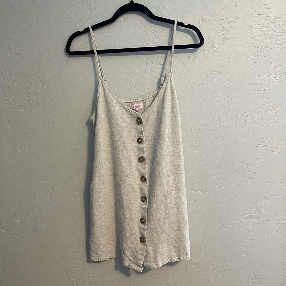 Pink Lily - hold you dear taupe dress